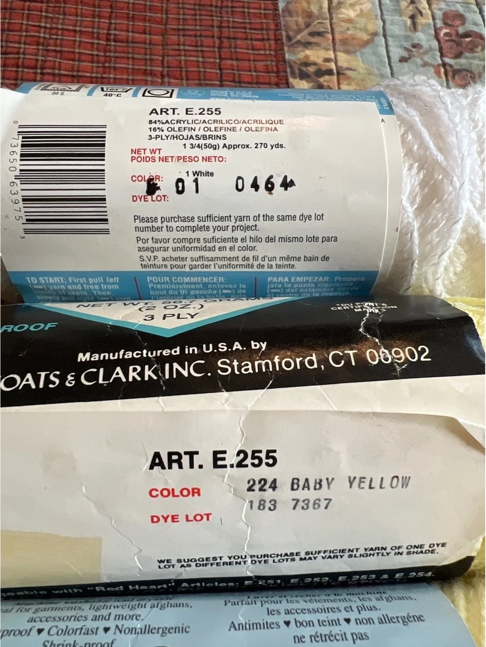 Red Heart Baby Fingering and Sayelle Baby Yarn Bundle
